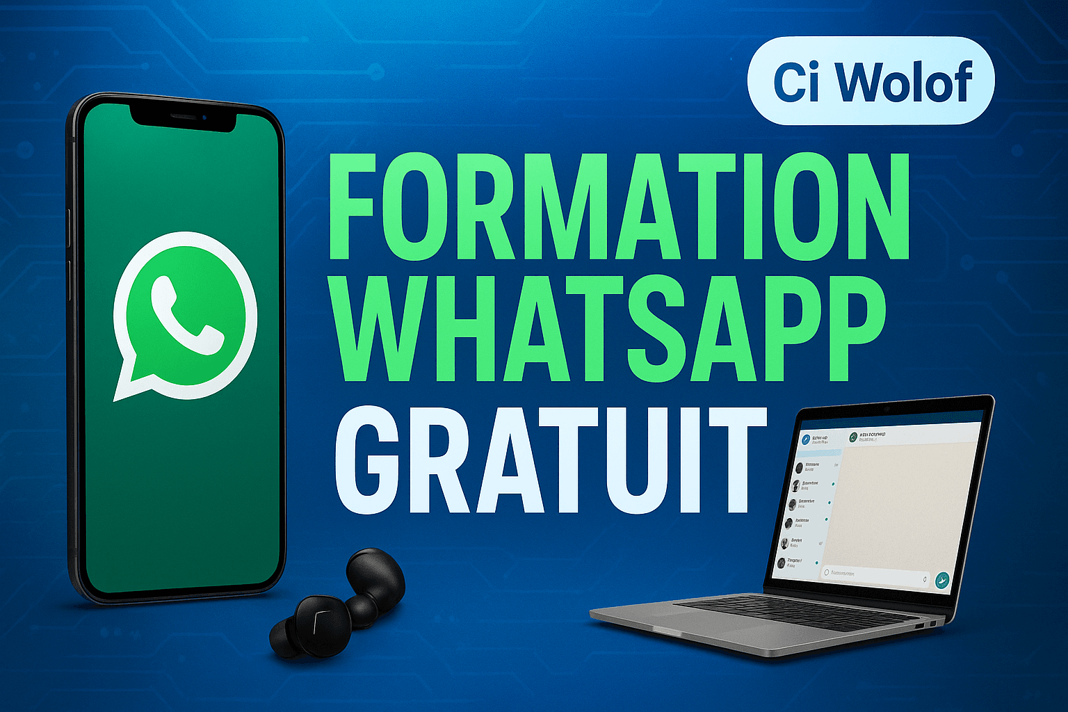 Formation Formation Whatsapp 100% gratuit en wolof en 2025 au Sénégal - SénéGital